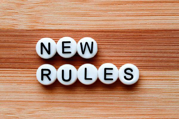 new rules writen in whites dots